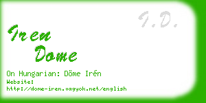 iren dome business card
